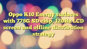 Oppo K10 Energy surfaces with 778G SD chip, 120Hz LCD screen and offline distribution strategy